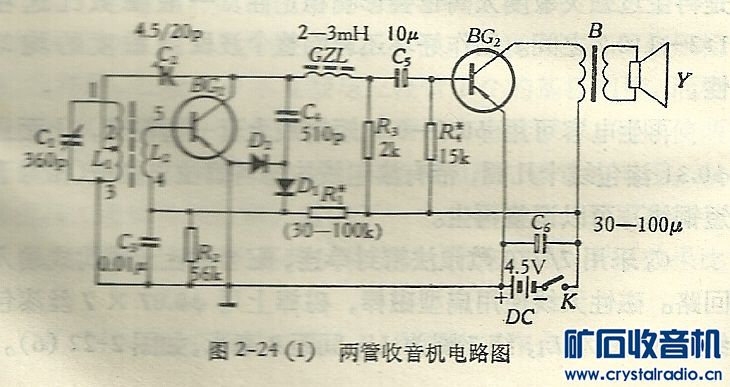 自制的两管收音机 - 〓晶体管与集成〓 - 矿石收