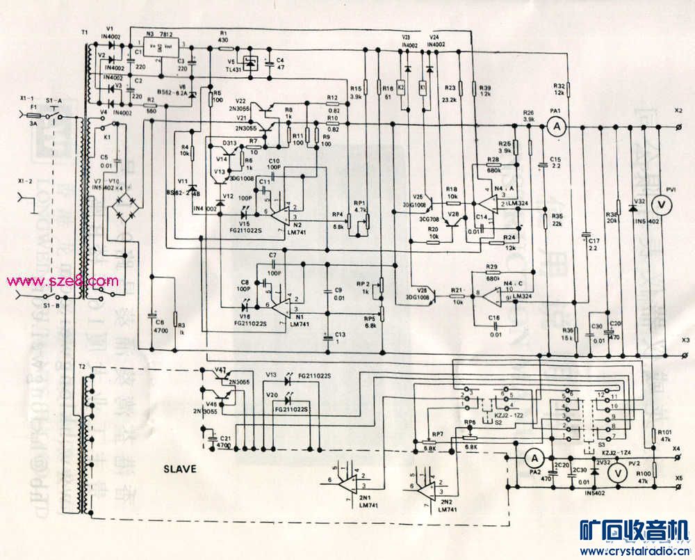 求龙威30V20A可调电源原理图 或 内接线方法