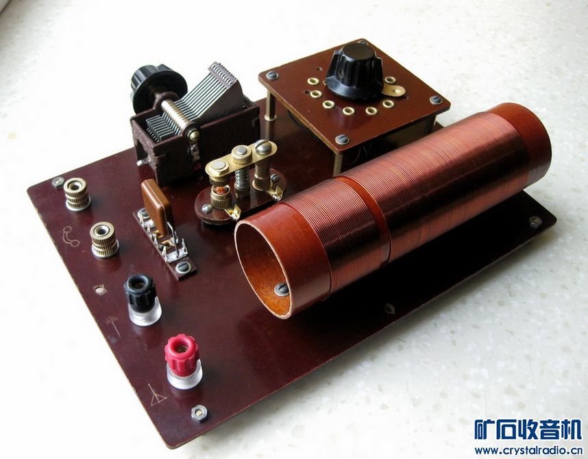 做台红锌矿检波的怀旧矿石收音机 - 〓矿石机技