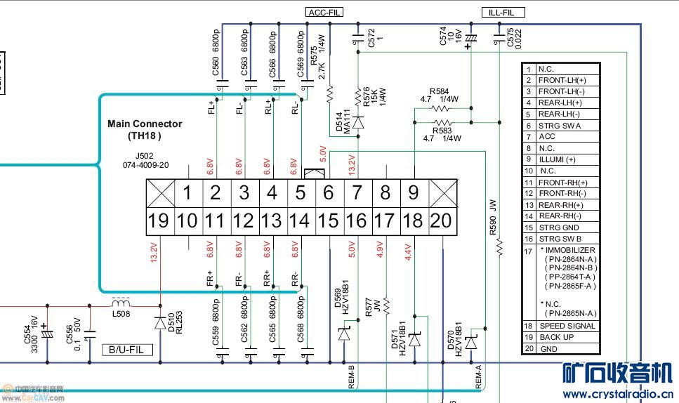 nissan28185接线图电源,日产28185插头接线 nissan cq-jn87c ad车机接线图