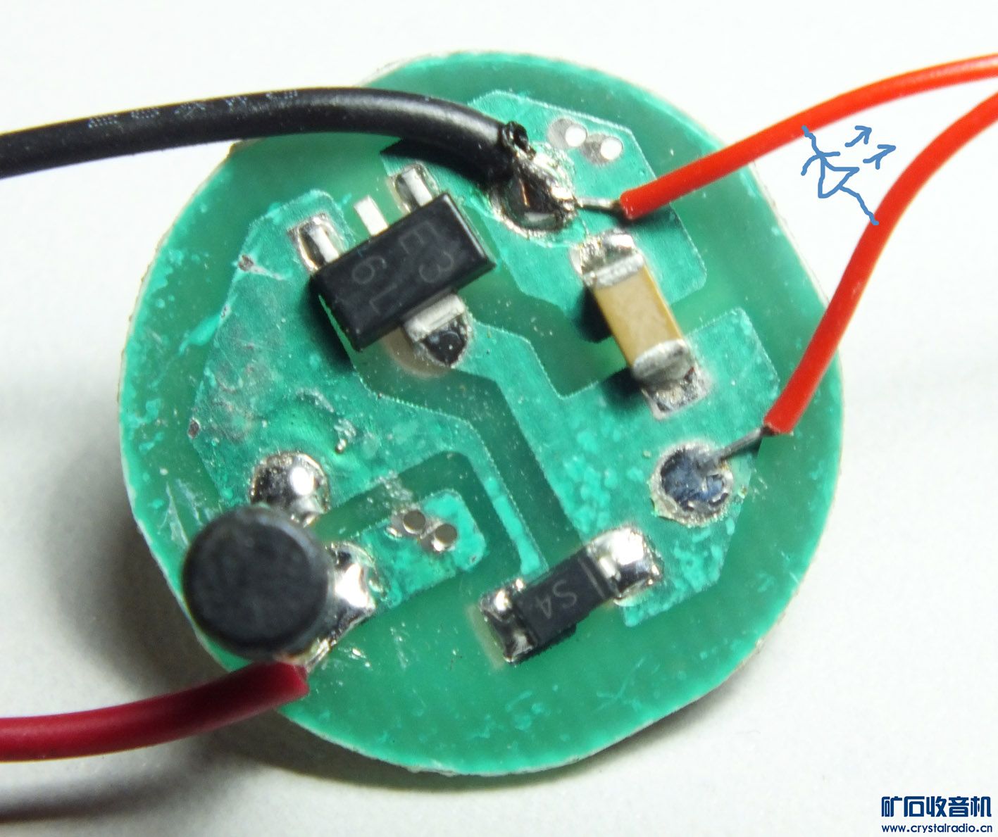 超简单一节电池的LED照明电路板(哪位能把原