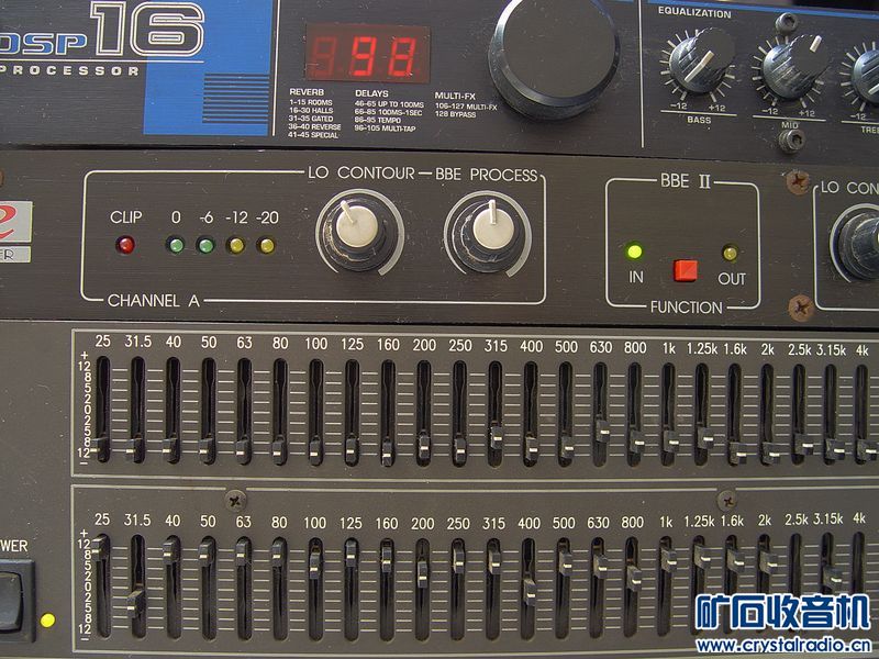 RANE 双30段均衡器,DSP16效果器,BBE激励器