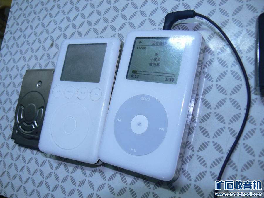 苹果IPOD硬盘MP3 一个好的一个坏的森海赛尔