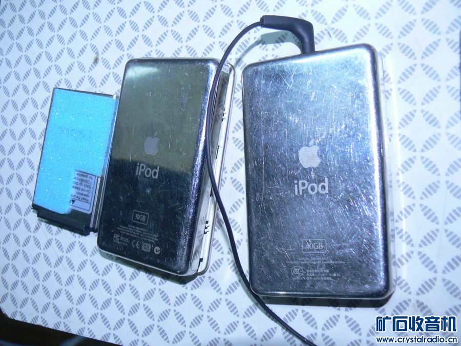 苹果IPOD硬盘MP3 一个好的一个坏的森海赛尔