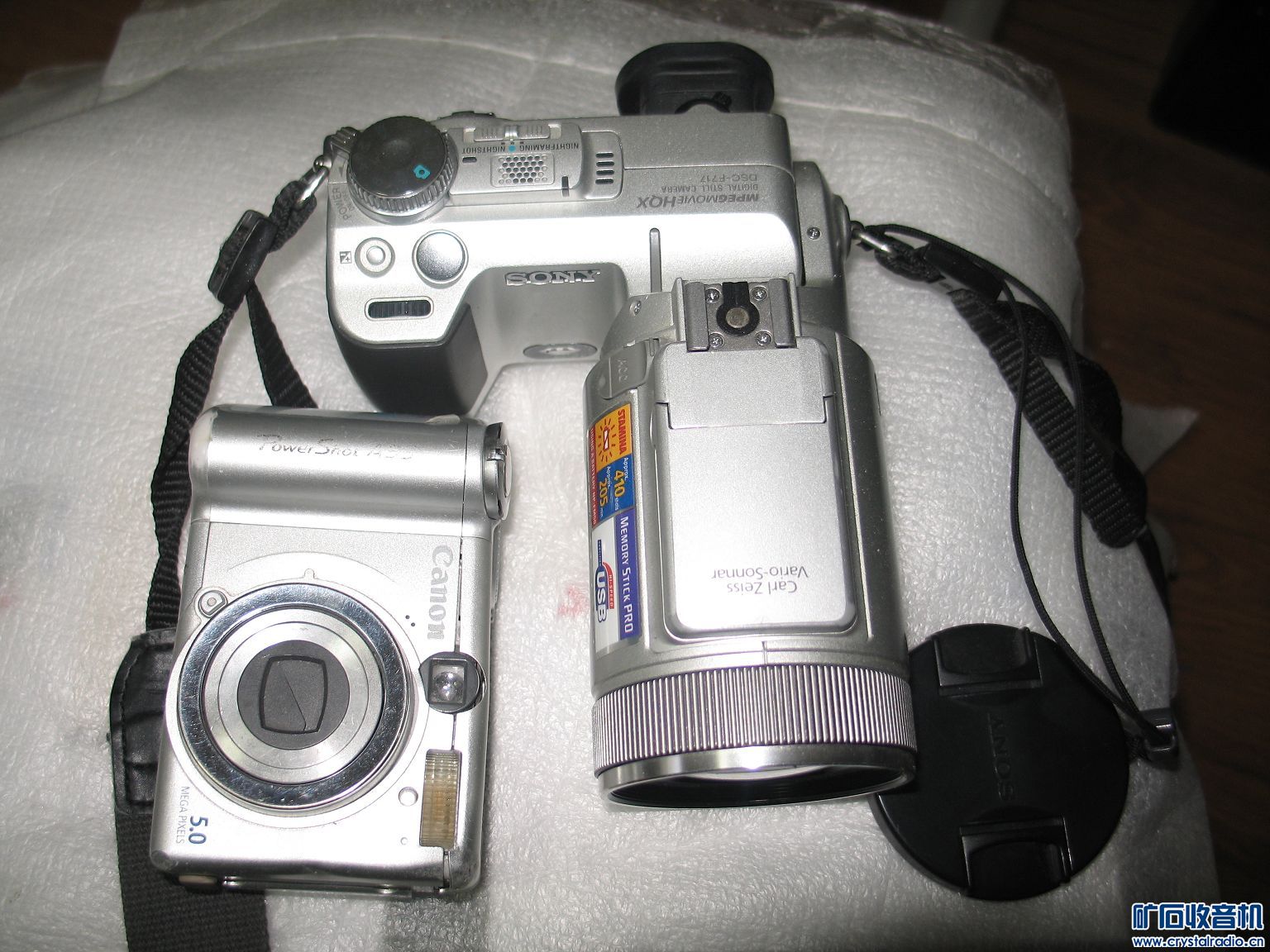 出索尼小钢炮717,佳能G5、 A630等相机