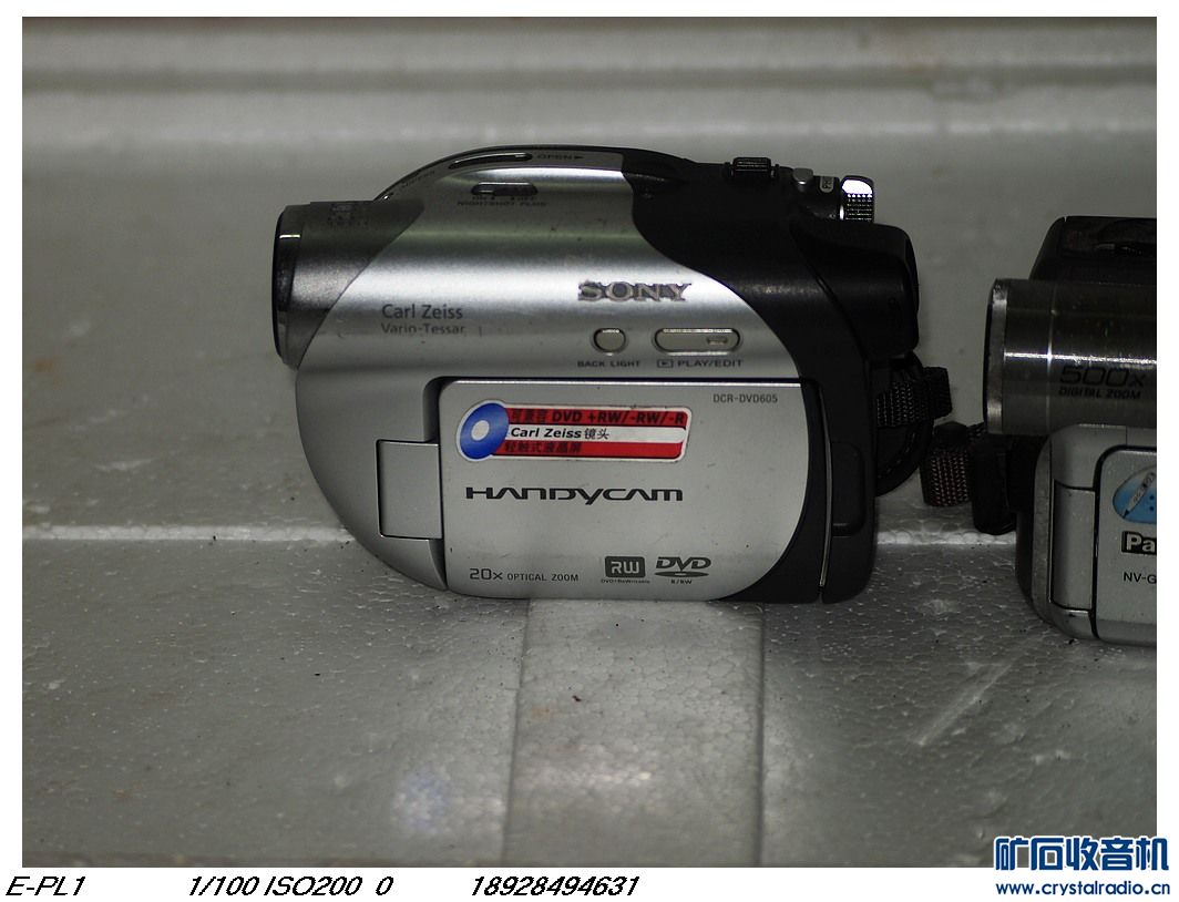 索尼DVD款松下磁带款DV摄像机2台,不开机10