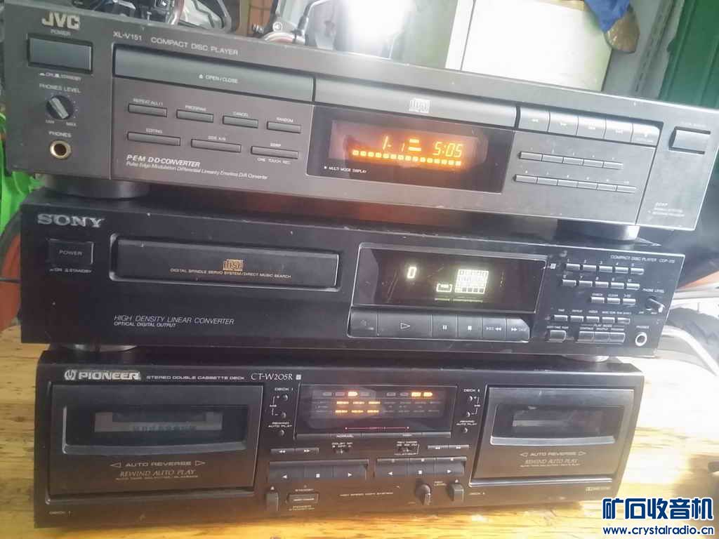 索尼带光纤输出CD JVC xl-v151cd 先锋CT-W2