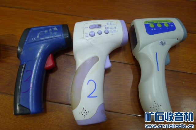 再到一批非接触式测温枪、额温枪,都有发烧温