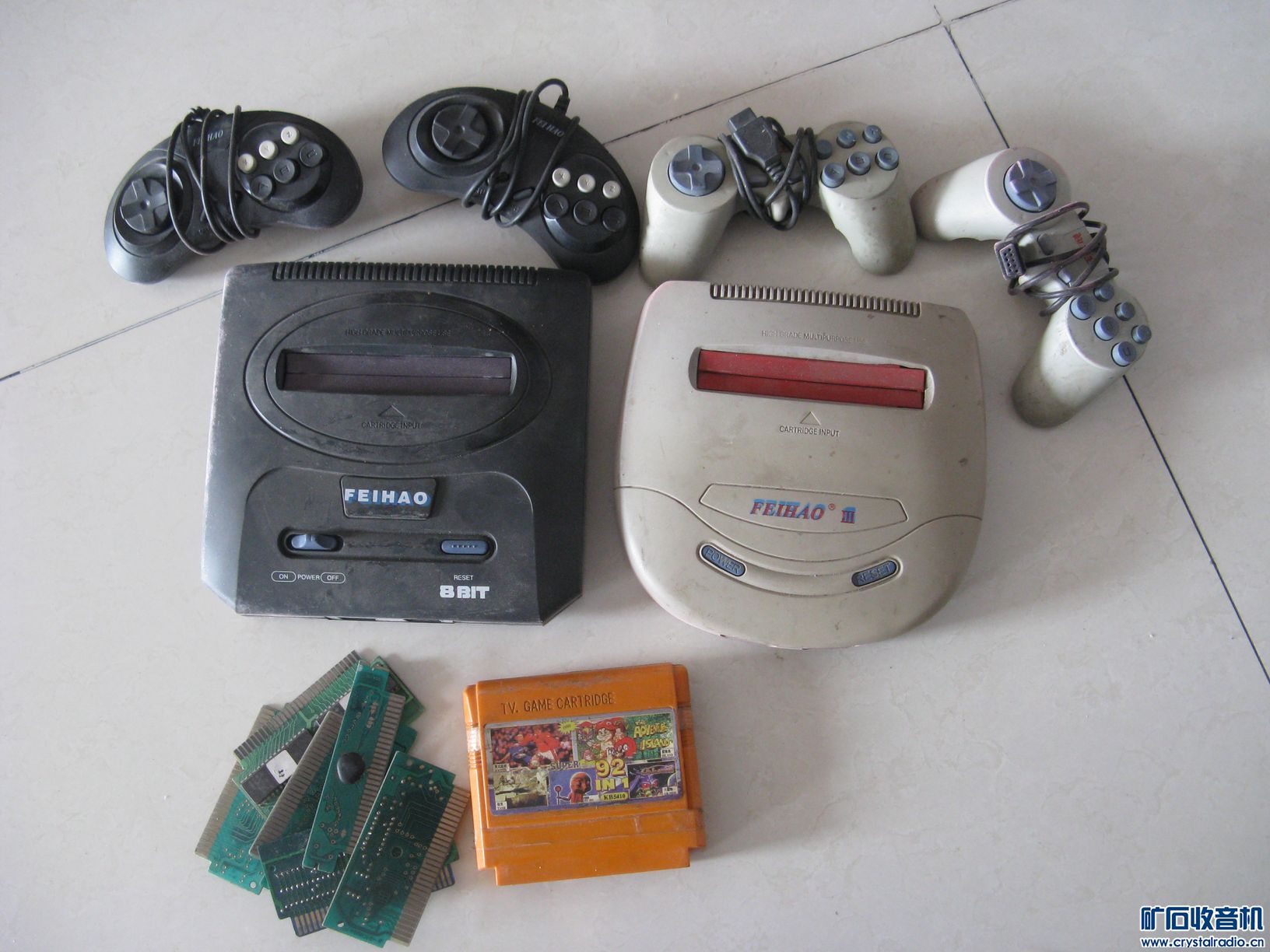 2套游戏机,带卡带手柄,打包58包快 - 〓器材友情
