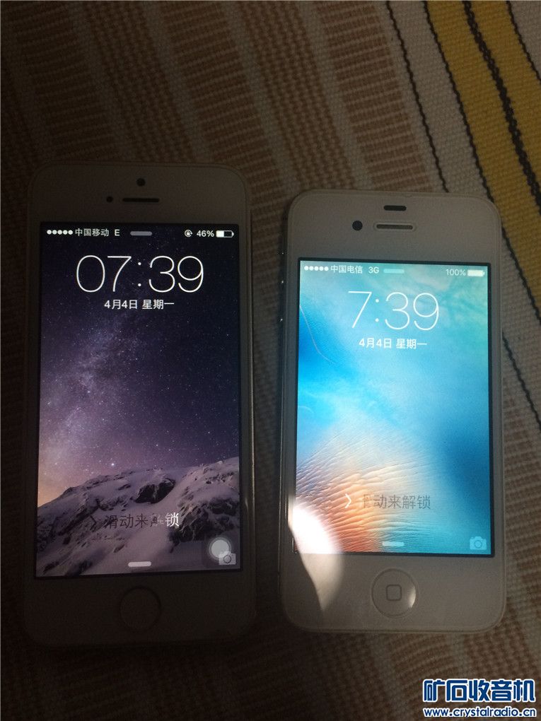 两个苹果手机 一个用移动卡 一个用电信卡 一个