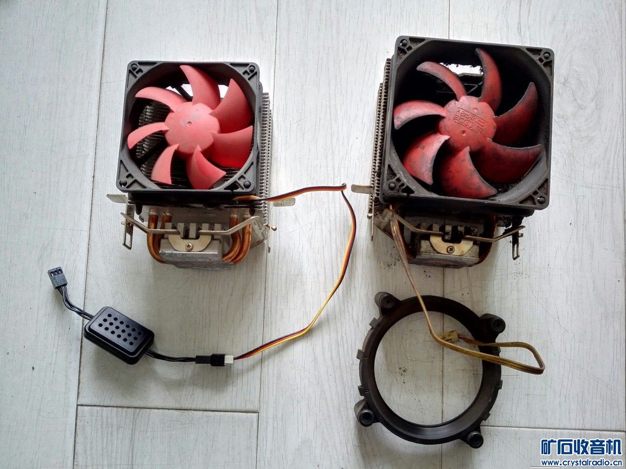 出 2个超频3的双铜管塔式CPU散热风扇,效果非