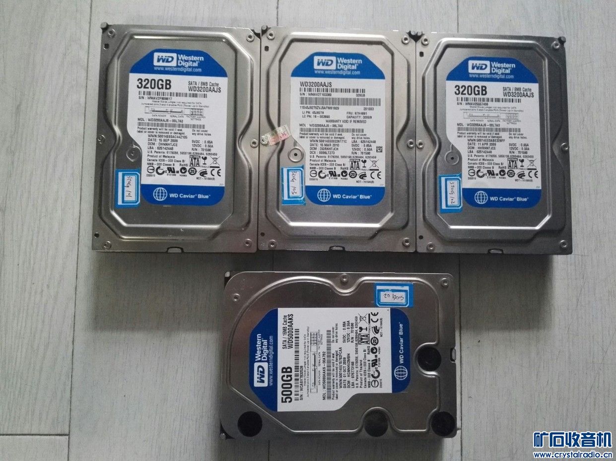 出 测试全好的西数蓝盘,320G的3块,85元\/块包