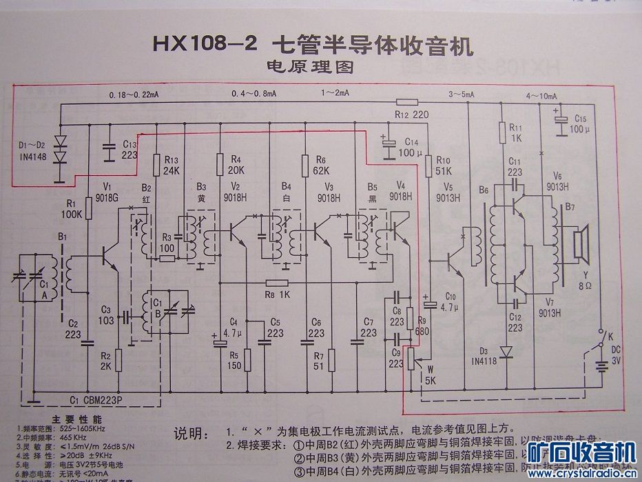 用HX108-2套件制作四管硅来复再生式收音机