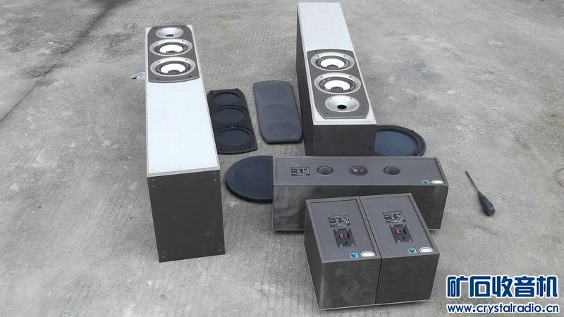 超值价!大品牌金正家庭影院主音箱拆机喇叭8只