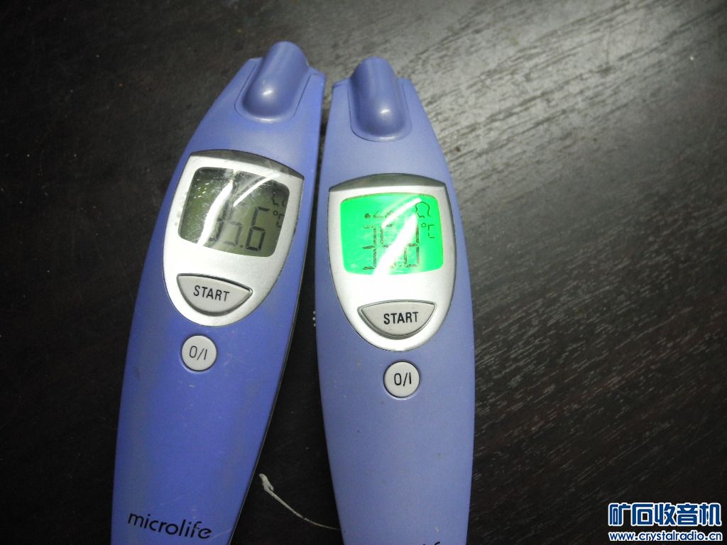 温计、麦克大夫韩国高端耳温计正常显示温度绿