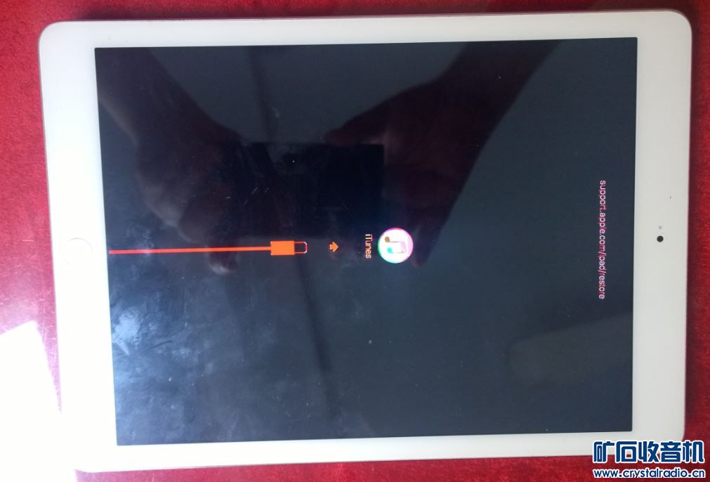 出售更新系统过程中断电自用ipad air机器,红屏