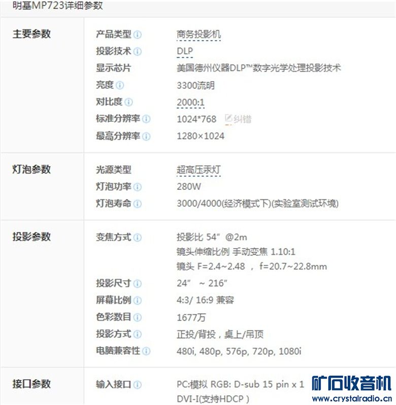 500米光纤明基MP723 HP AZ884A AQ2000AP