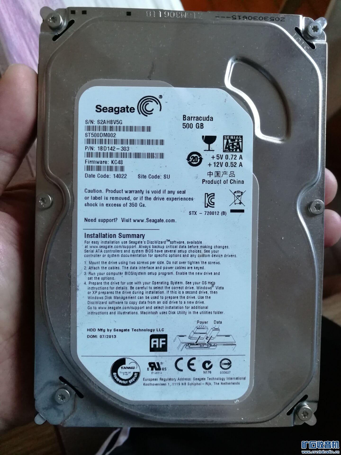 16个500G台式机硬盘,4个1T台式机硬盘