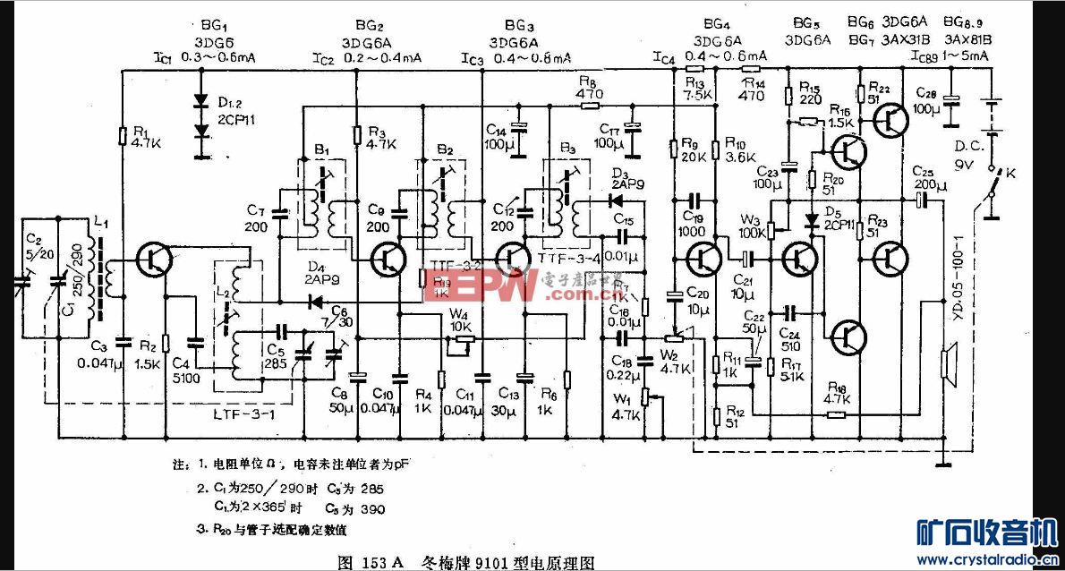 求图冬梅9101b收音机电路图 - 〓收音机电唱机〓 - 机