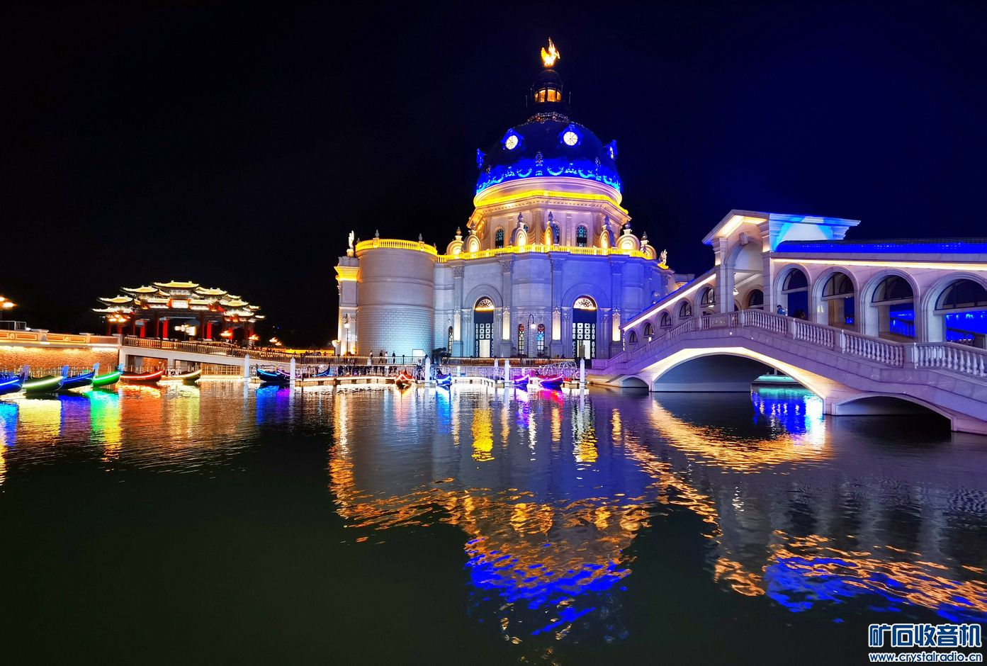 手机随拍江阴海澜飞马水城夜景