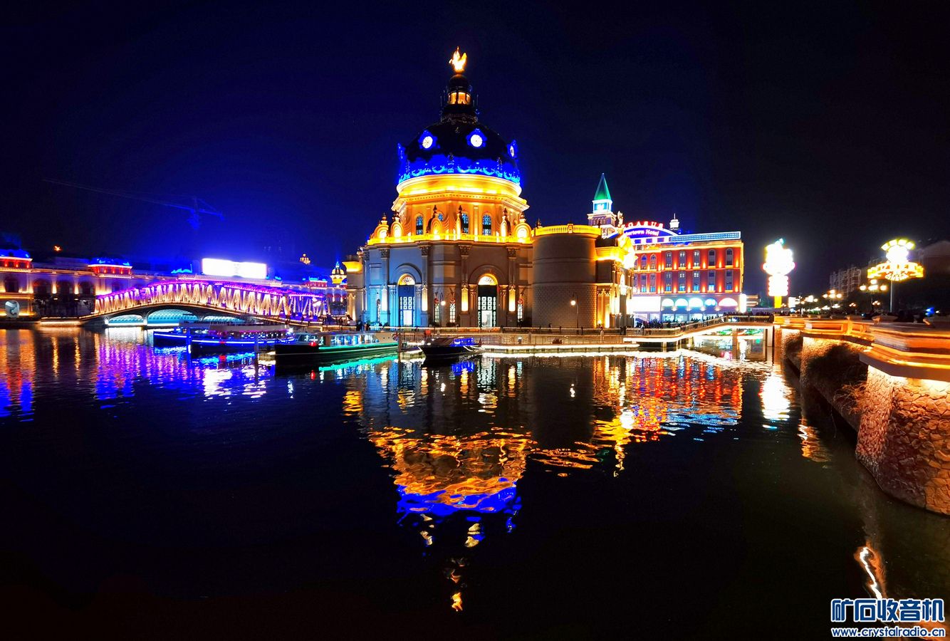 手机随拍江阴海澜飞马水城夜景