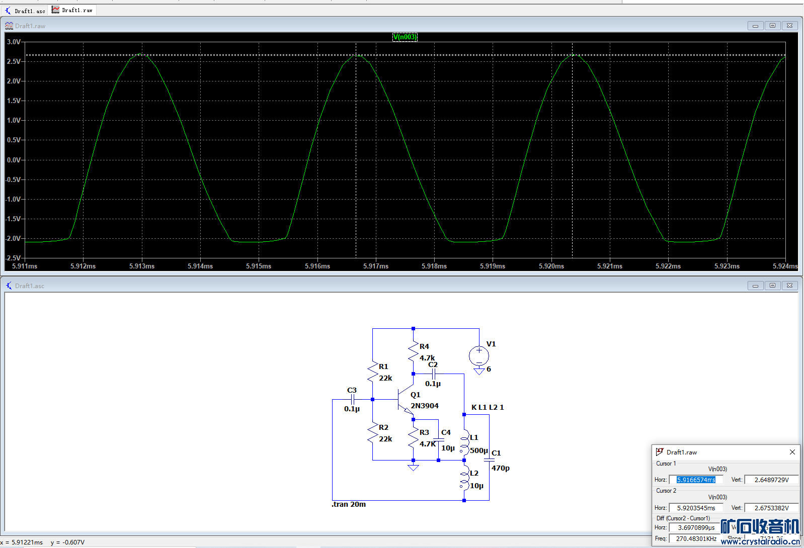 请教ltspice中如何定义电感的抽头？ 〓晶体管与集成〓 矿石收音机论坛 Powered by Discuz!