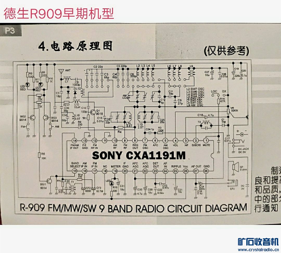 德生R909早期机型电路原理图 - 〓晶体IC资料区〓 - 矿石收音机论坛 - Powered by Discuz!