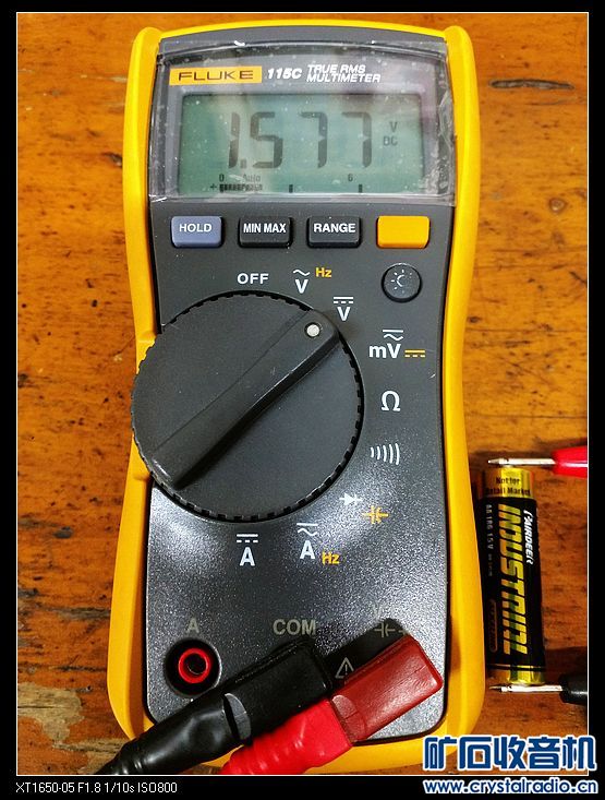 直流电压档测电池