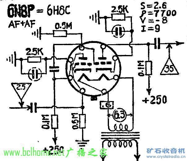 6n8p推fd422电路图,6n8p推6v6gt电路图 求教:6n1可否取代6n8p,效果如何?